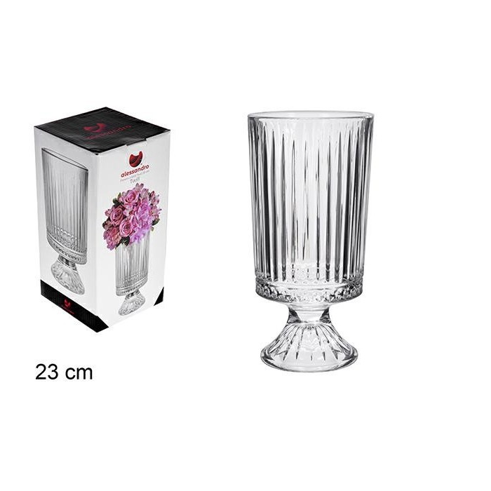 VASO DI VETRO TWILL 23 CM